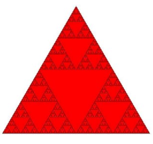 Sierpinski Gasket - filled triangles
