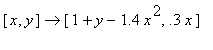 proc ([x, y]) options operator, arrow; [1+y-1.4*x^2...