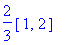 2/3*vector([1, 2])