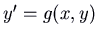 $y' = g(x,y)$