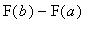 F(b)-F(a)