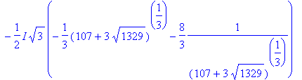 2, -1/3*(107+3*sqrt(1329))^(1/3)+8/3/((107+3*sqrt(1...