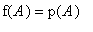 f(A) = p(A)
