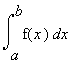 Int(f(x),x = a .. b)