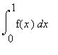Int(f(x),x = 0 .. 1)